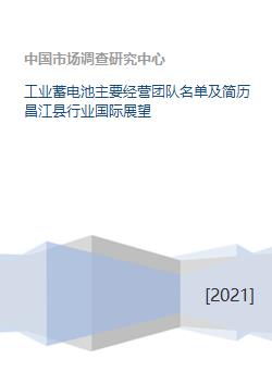 工业蓄电池主要经营团队名单及简历与昌江县行业国际展望